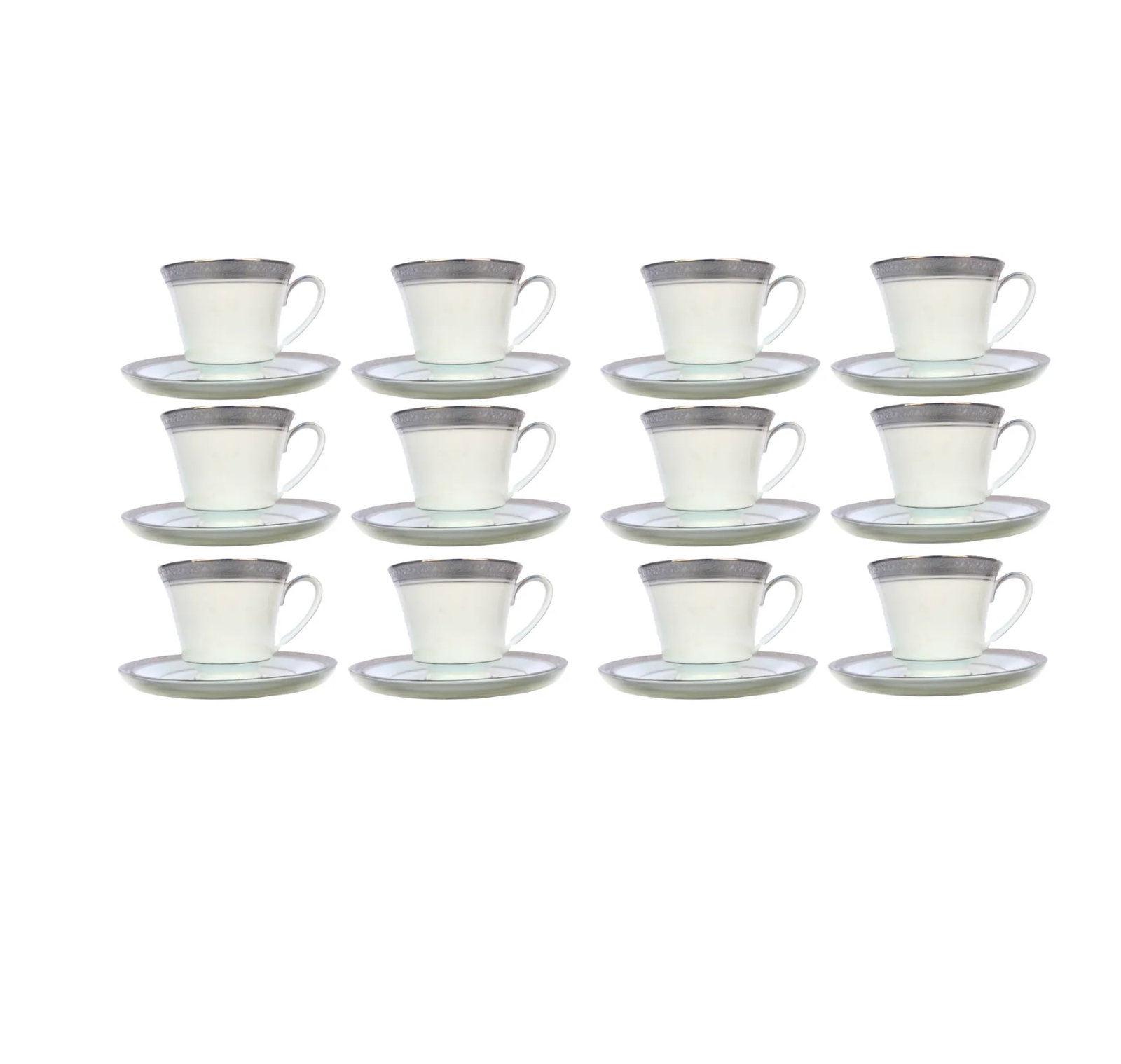 Vintage Noritake Crestwood Platinum China Set - 61 Pieces - Service for 12 - Legendary Line - 16