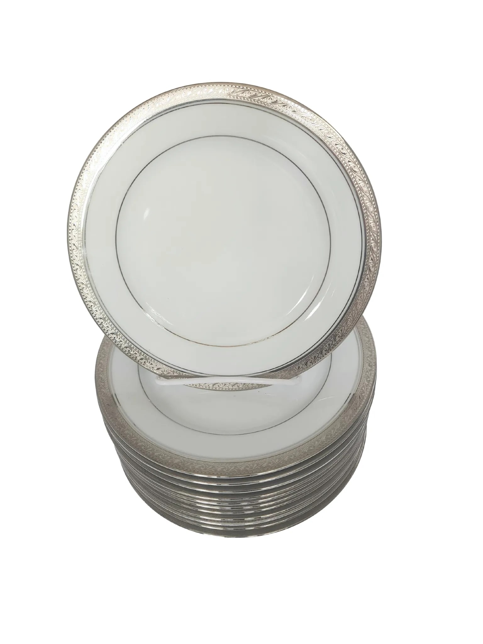 Vintage Noritake Crestwood Platinum China Set - 61 Pieces - Service for 12 - Legendary Line - 8