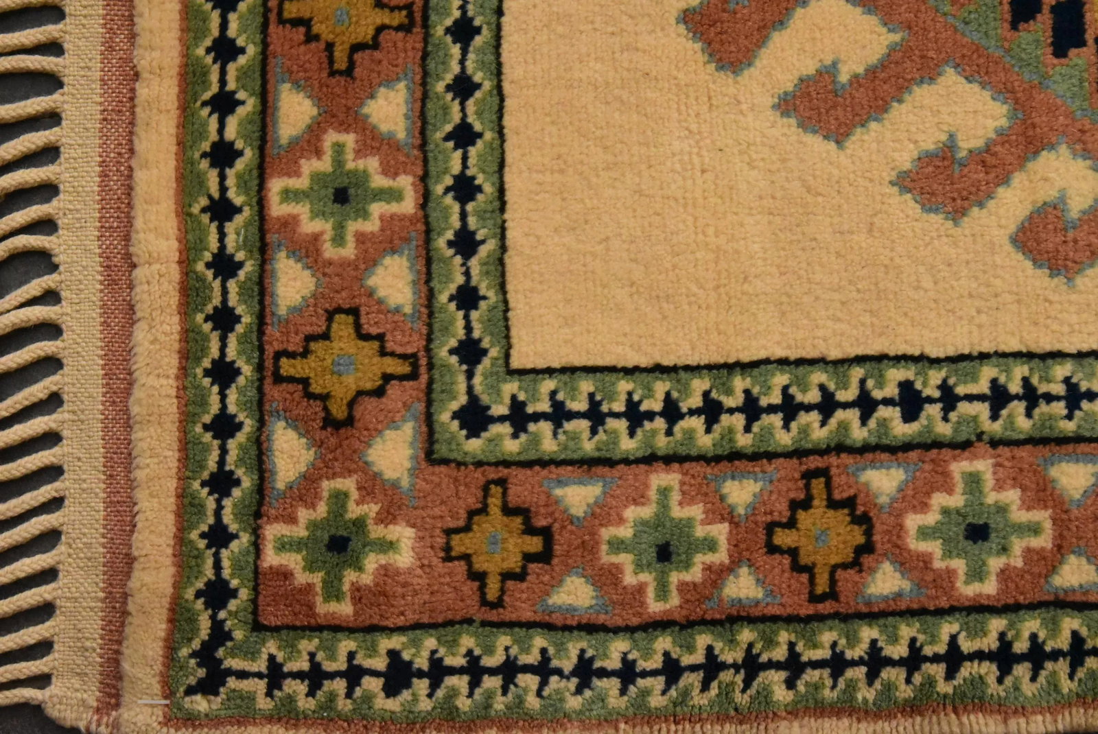 1980s Tribal Hand Knotted Cream Milas Runner Rug - 11