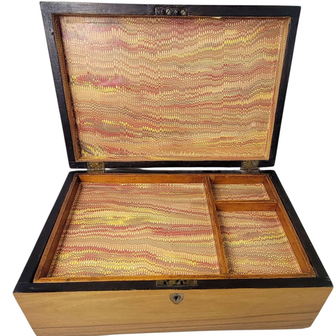 Late 19th Century Blonde Mahogany Lidded Box - 10