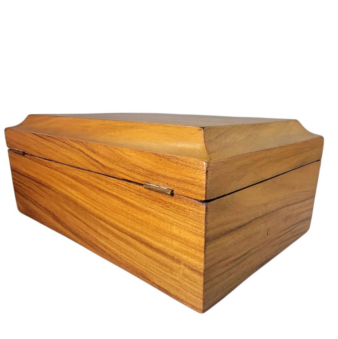 Late 19th Century Blonde Mahogany Lidded Box - 3