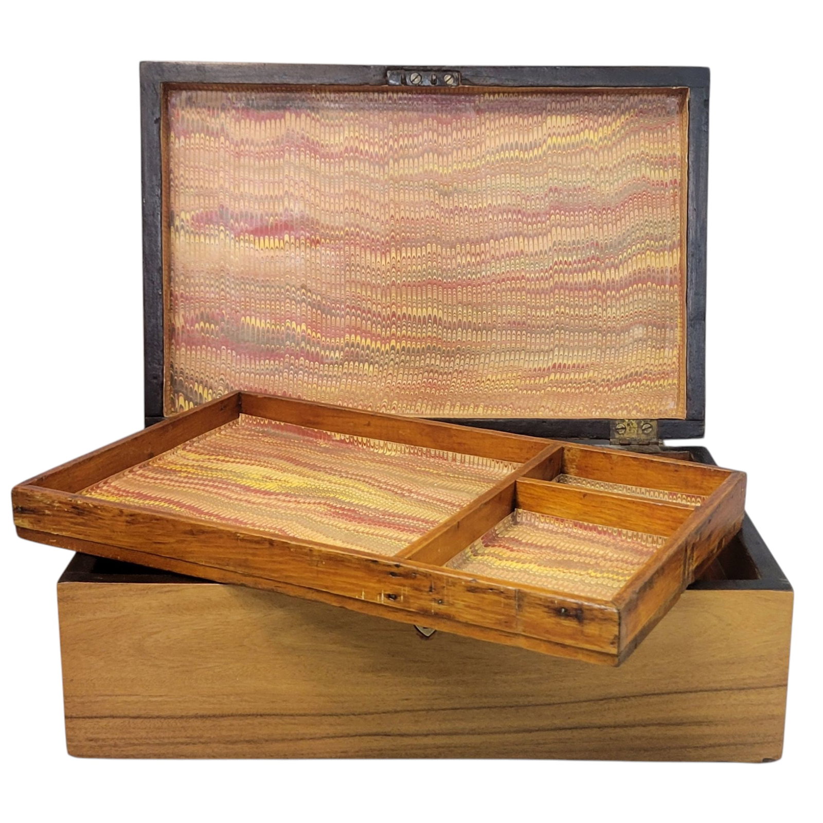 Late 19th Century Blonde Mahogany Lidded Box - 5