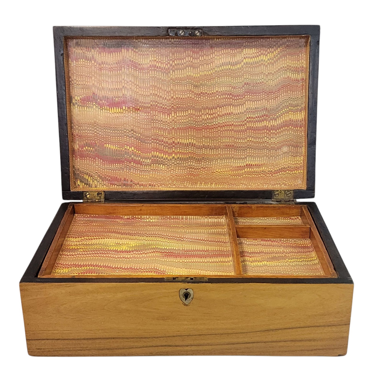 Late 19th Century Blonde Mahogany Lidded Box - 6