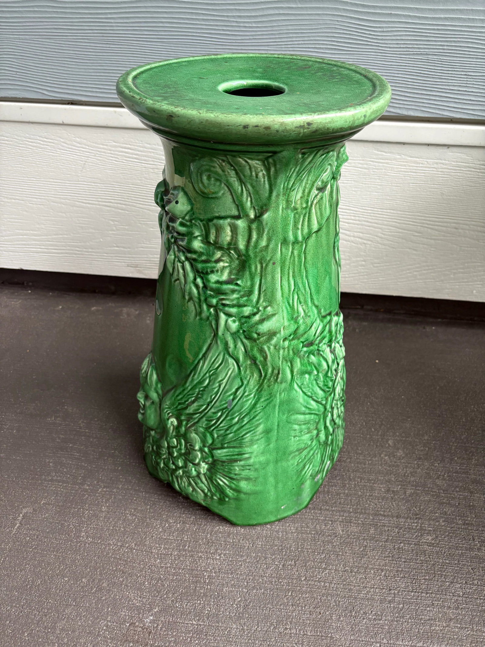 Green Cherub Pedestal for Jardinere - 2