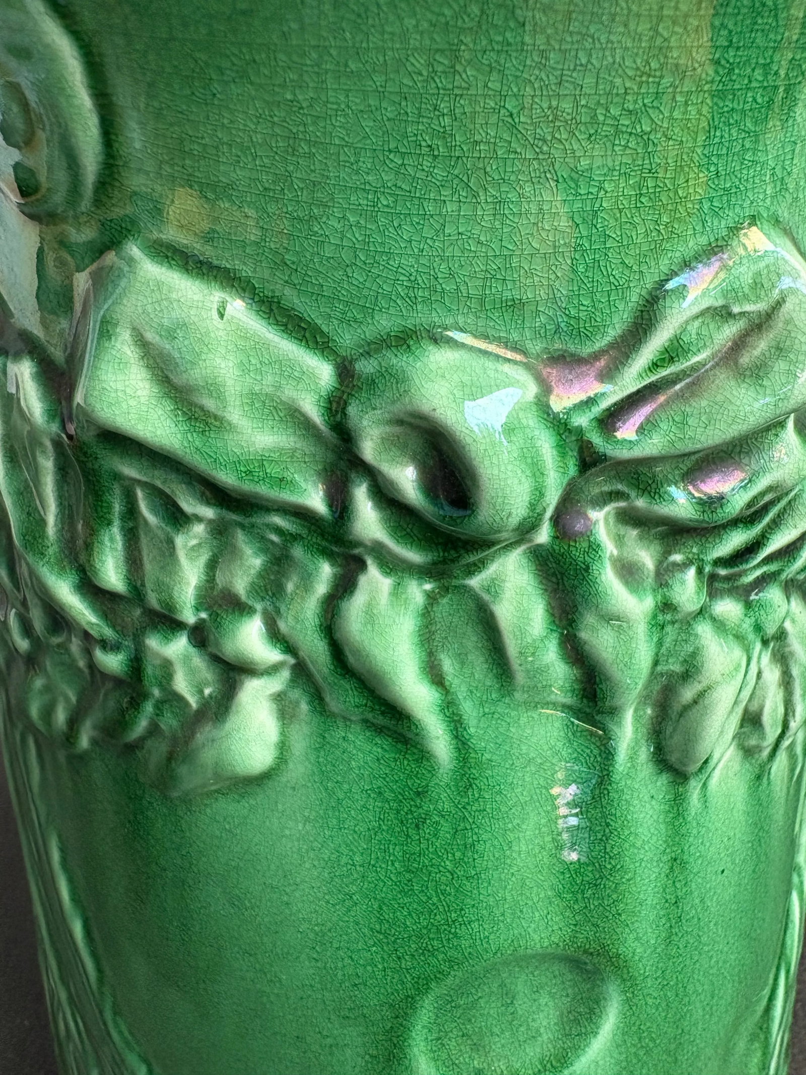 Green Cherub Pedestal for Jardinere - 4