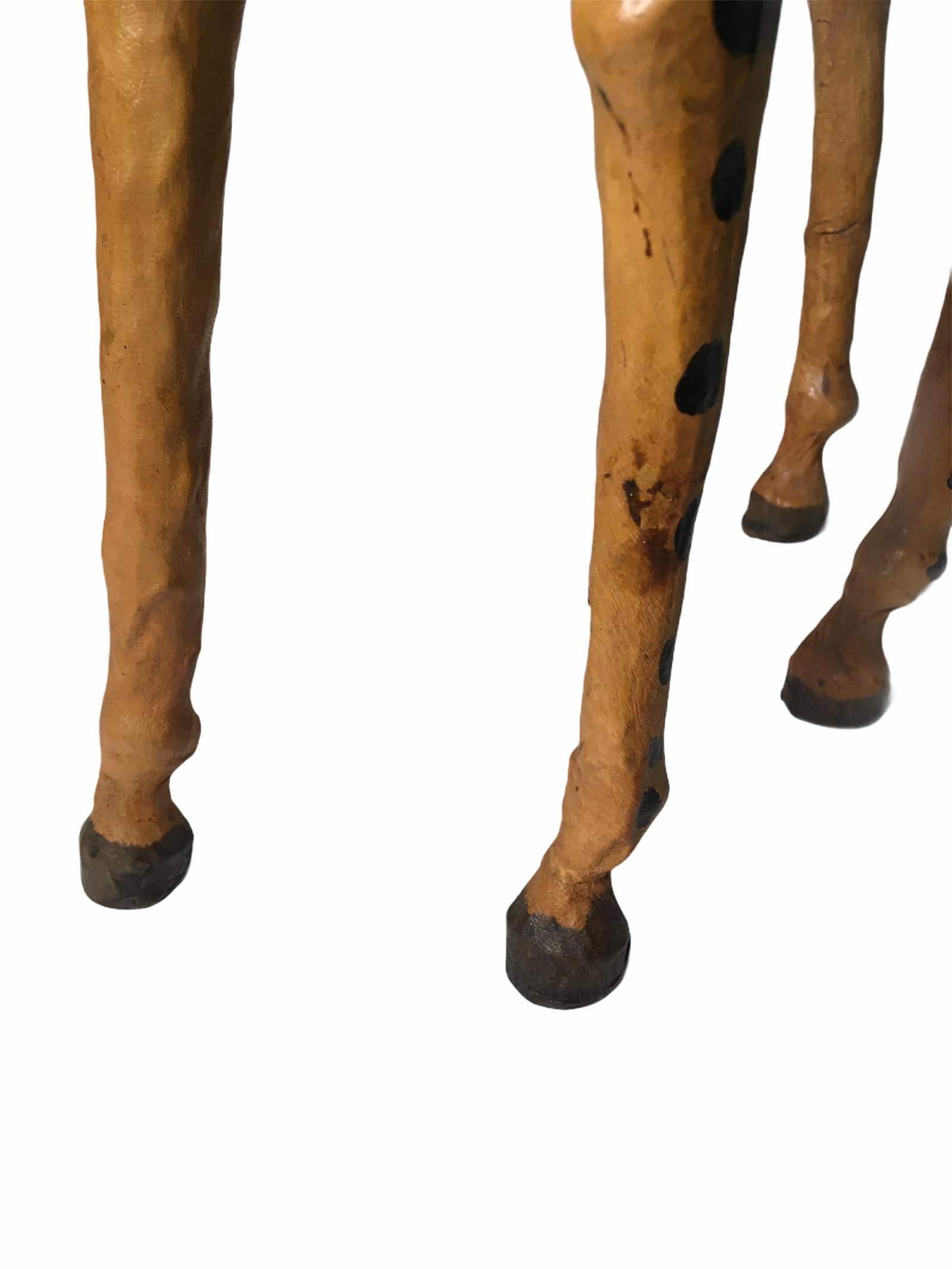 Vintage Leather-Clad Giraffe Figurine - 11