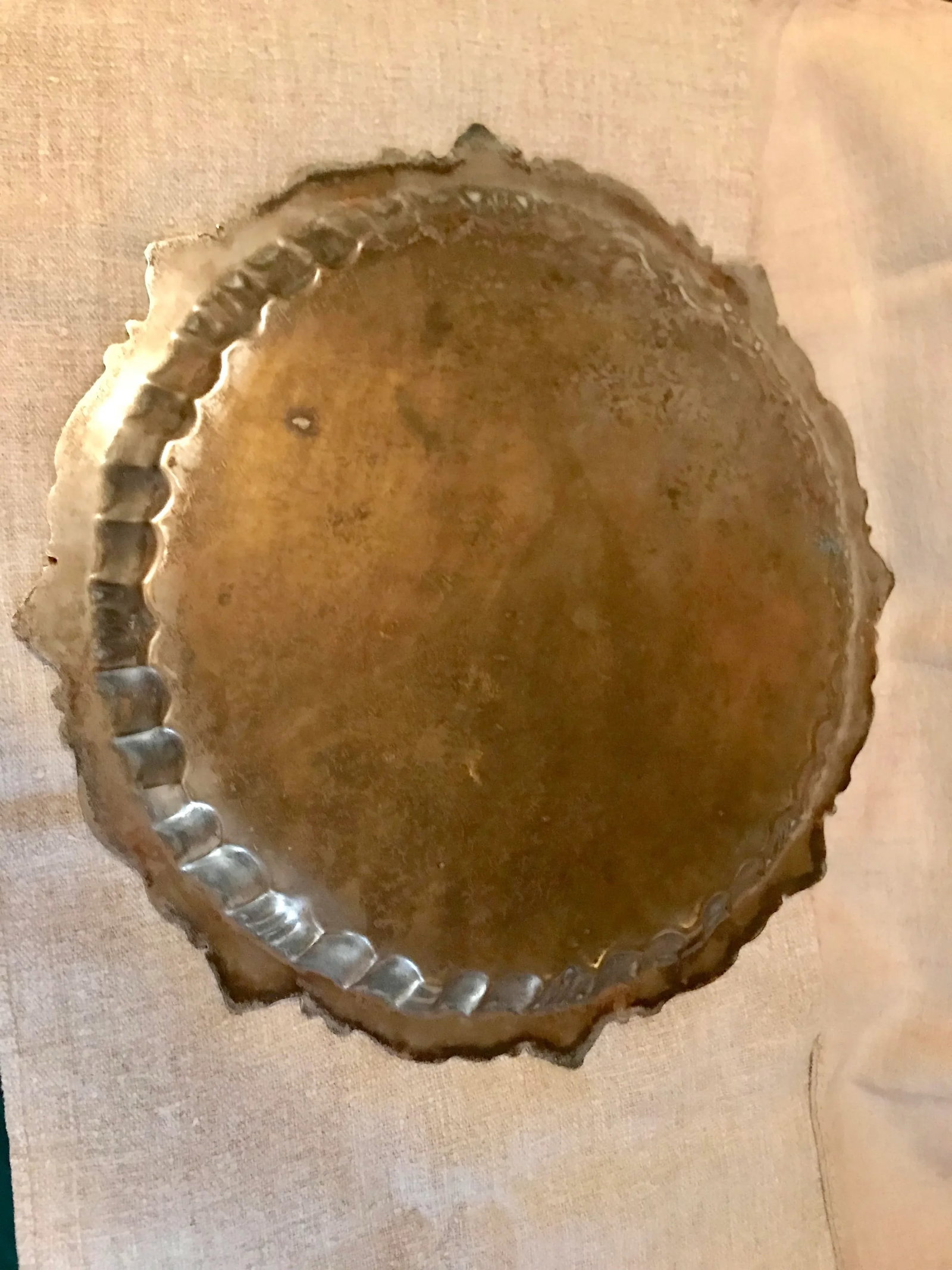 Vintage Mid-Century Rococo Silver Over Copper Tray - 6