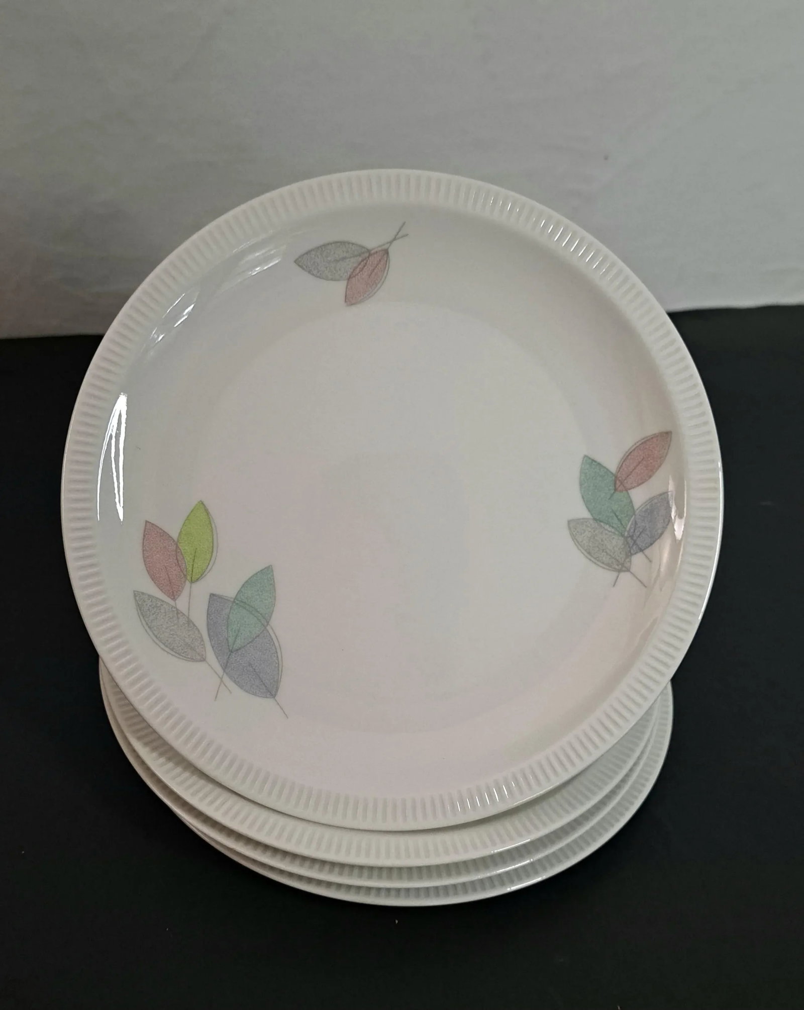 Early 20th Century Arzberg Germany 17 Piece Tea Dessert Set Arz3415 Bone China Leaves - 5