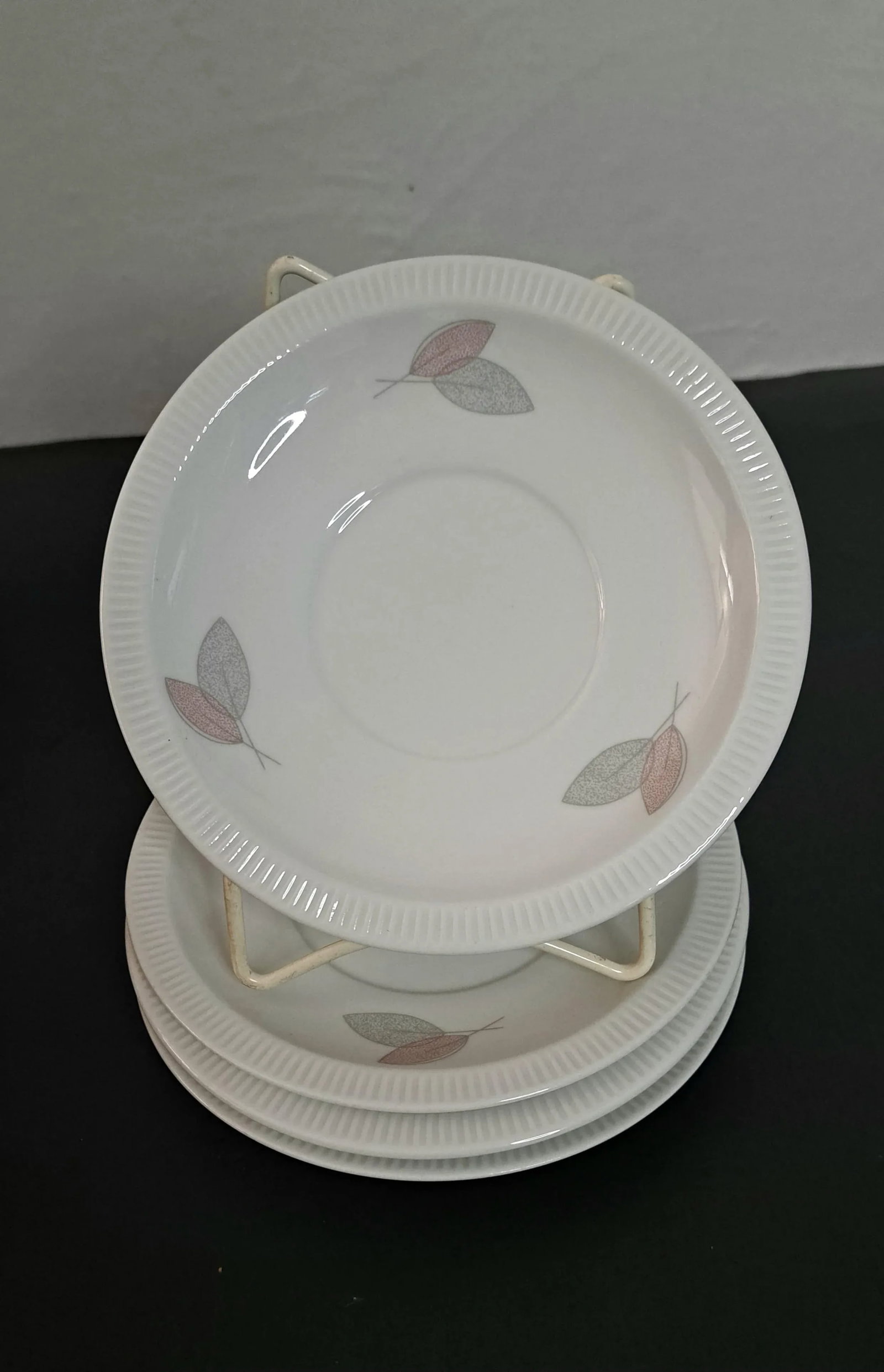 Early 20th Century Arzberg Germany 17 Piece Tea Dessert Set Arz3415 Bone China Leaves - 7