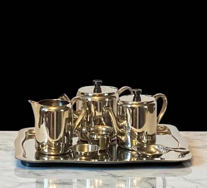 6-Piece Besozzi Y Garcia Argentina Stainless Steel Coffee and Tea Set With Additional Stainless Stee - 17