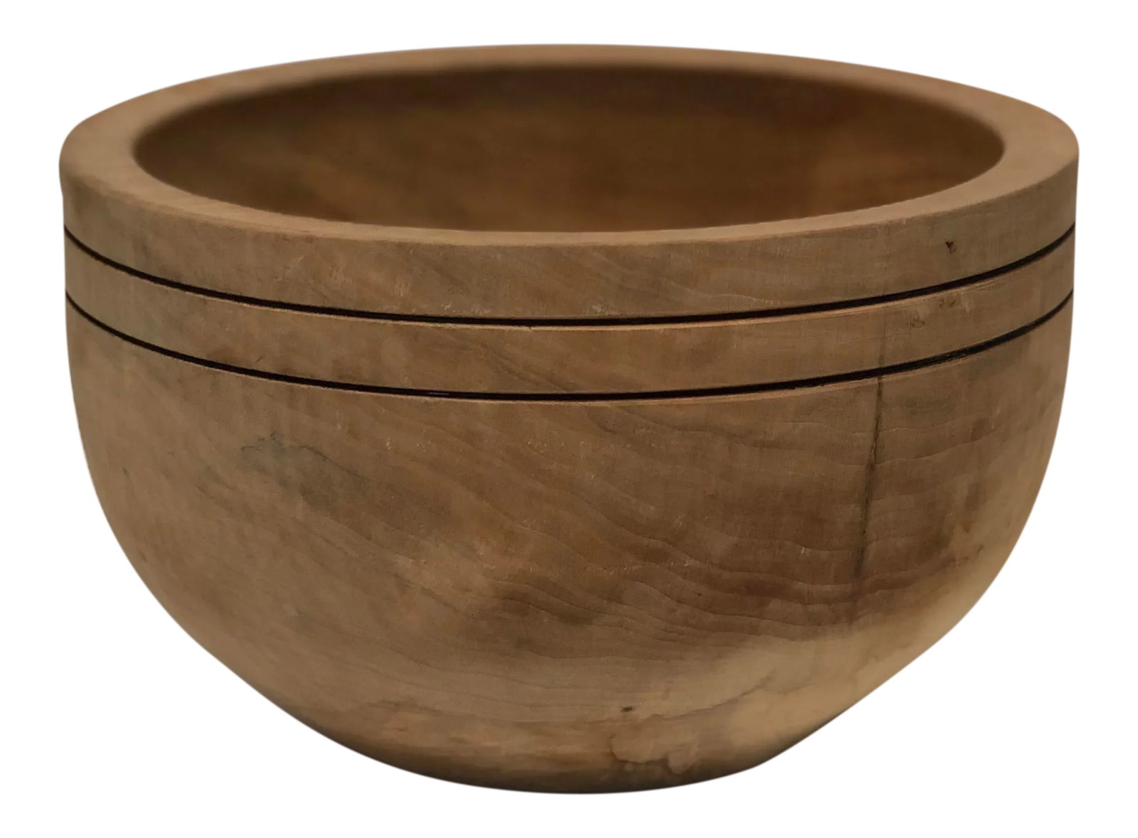 Cherry Turned Bowl With Nail Signed: Hand turned American cherry bowl - signed nail bowl Louis Cicalese 8/16 Condition: Alterations: Original Condition Unaltered Imperfections: Some Imperfections Condition Notes: Excellent condition
