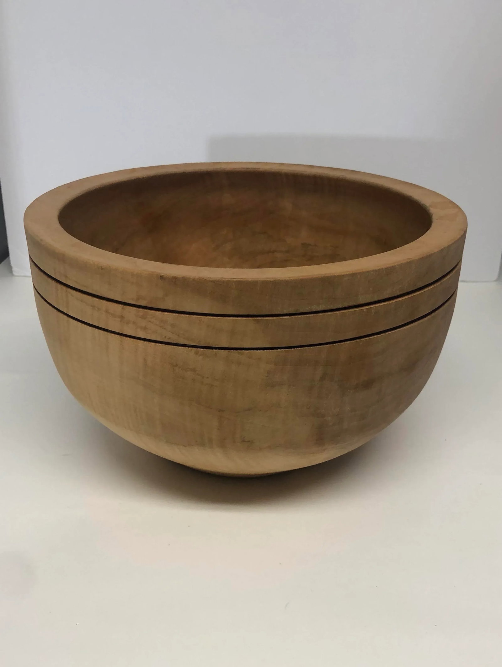 Cherry Turned Bowl With Nail Signed - 3