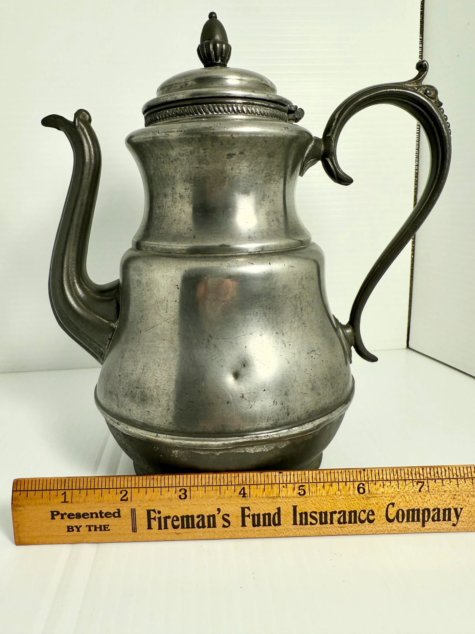 Civil War Era Pewter Coffee Pot (E. B. Manning Patent June 1862) - 10