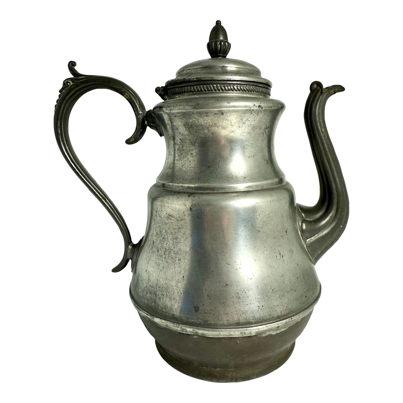 Civil War Era Pewter Coffee Pot (E. B. Manning Patent June 1862) (1 of 11)