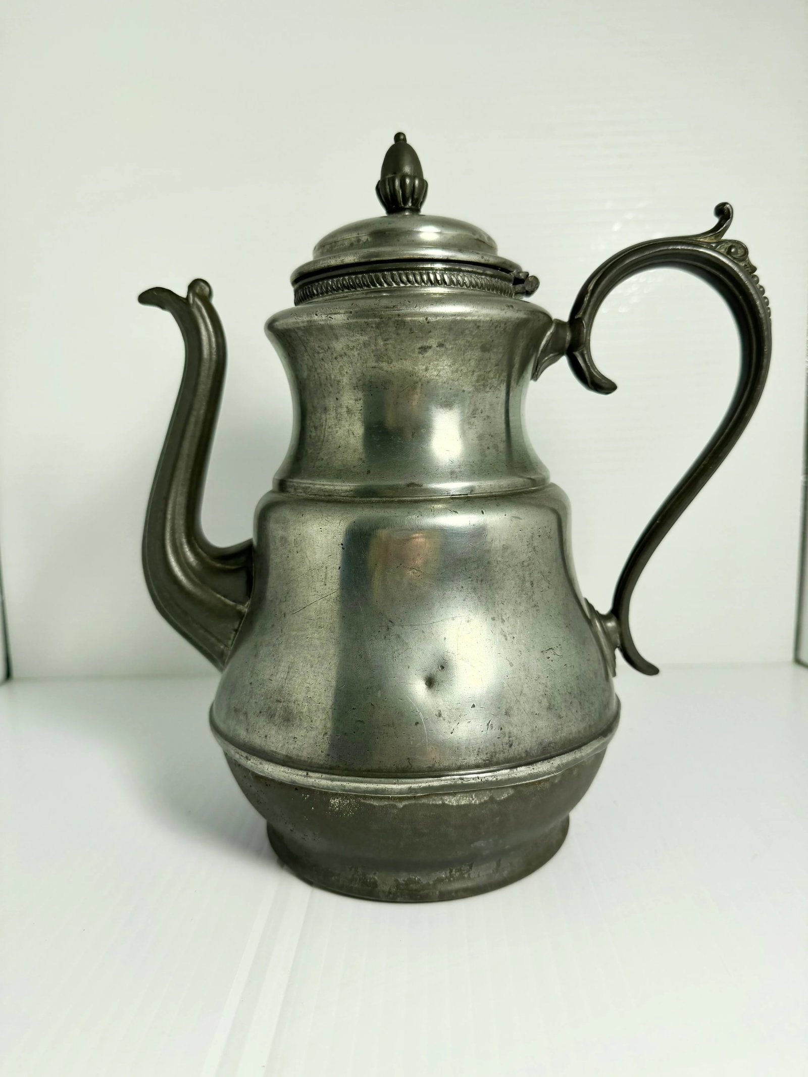 Civil War Era Pewter Coffee Pot (E. B. Manning Patent June 1862) - 2