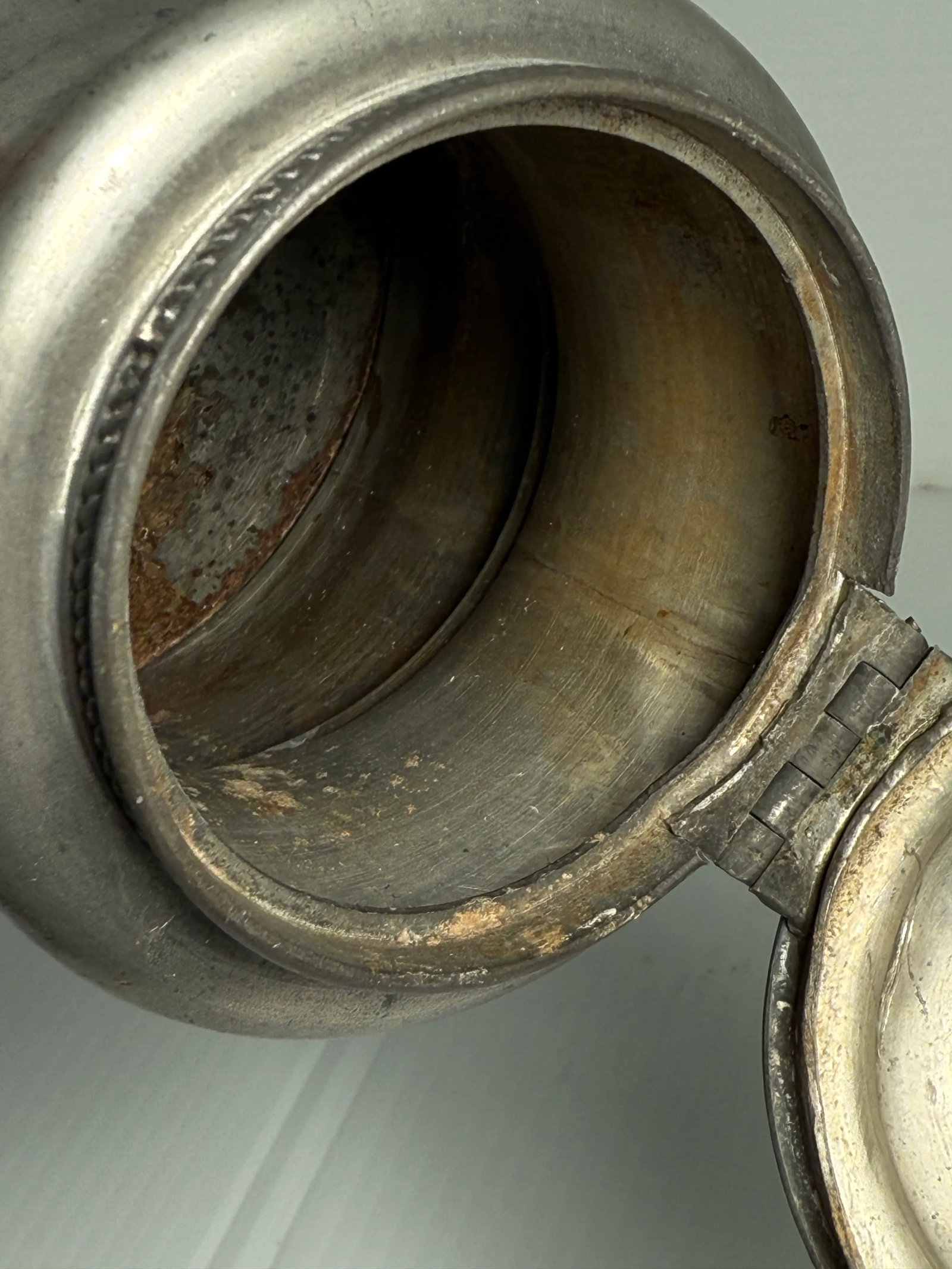 Civil War Era Pewter Coffee Pot (E. B. Manning Patent June 1862) - 7