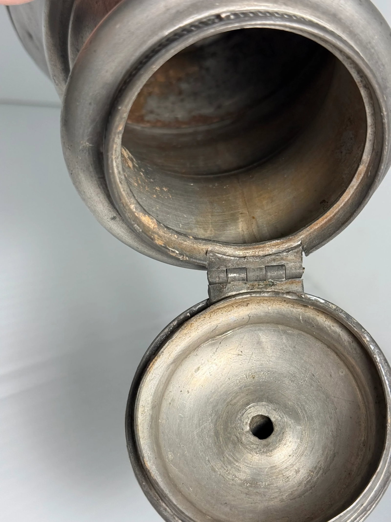Civil War Era Pewter Coffee Pot (E. B. Manning Patent June 1862) - 8