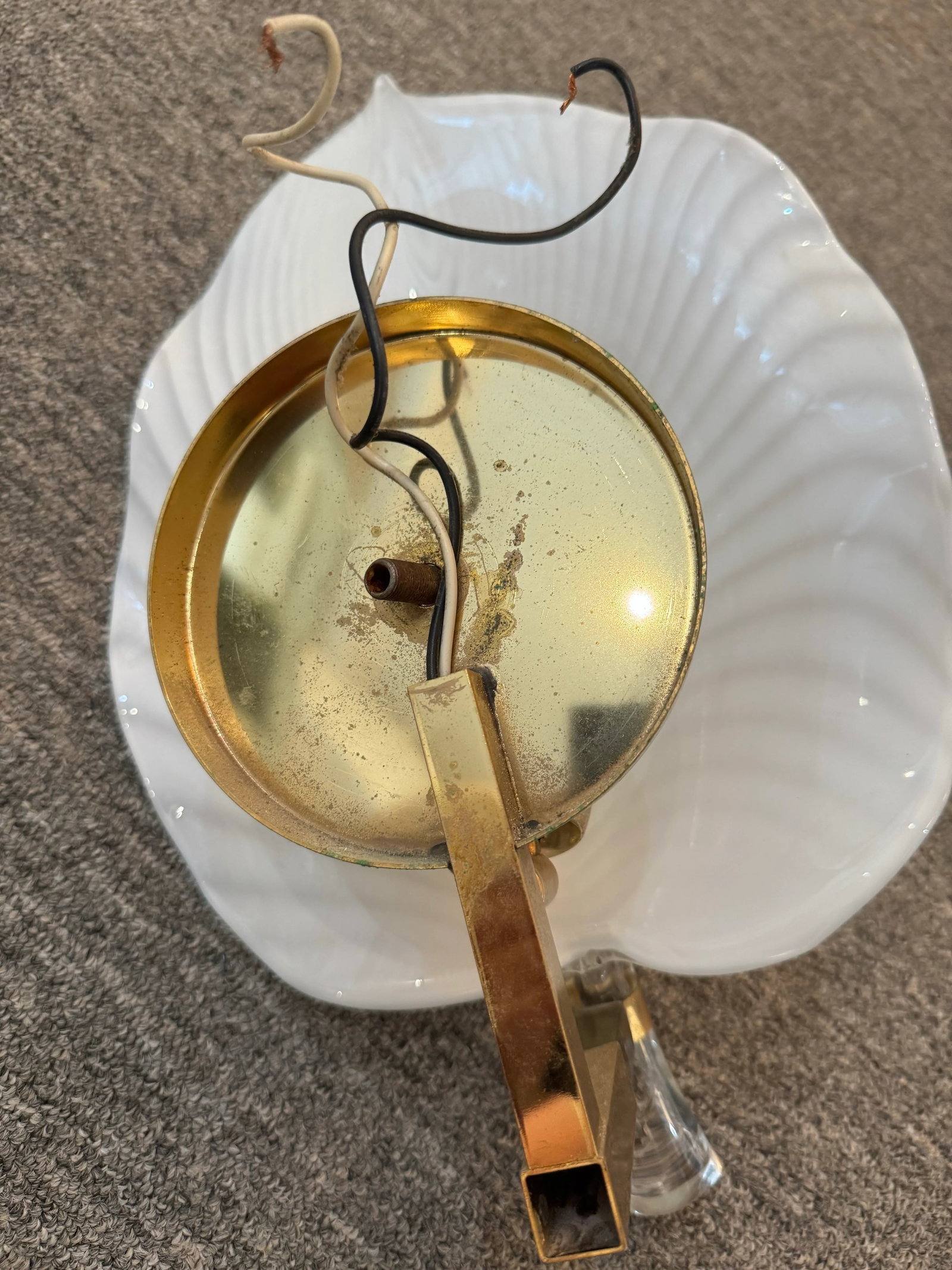 Late 20th Century Pair of Murano Glass Gold Leaf Sconces - 2