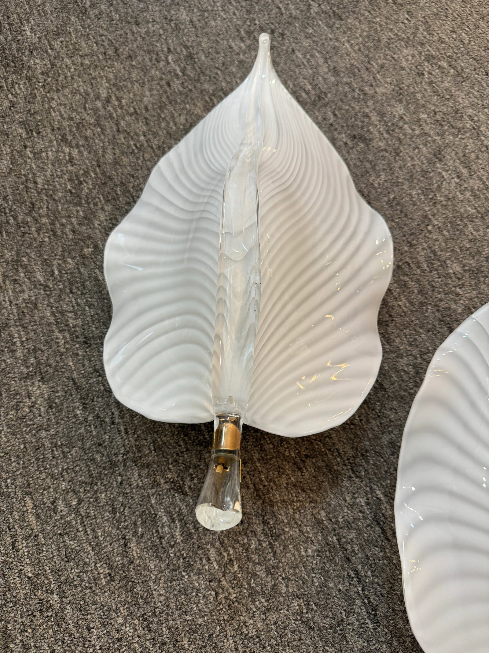 Late 20th Century Pair of Murano Glass Gold Leaf Sconces - 3