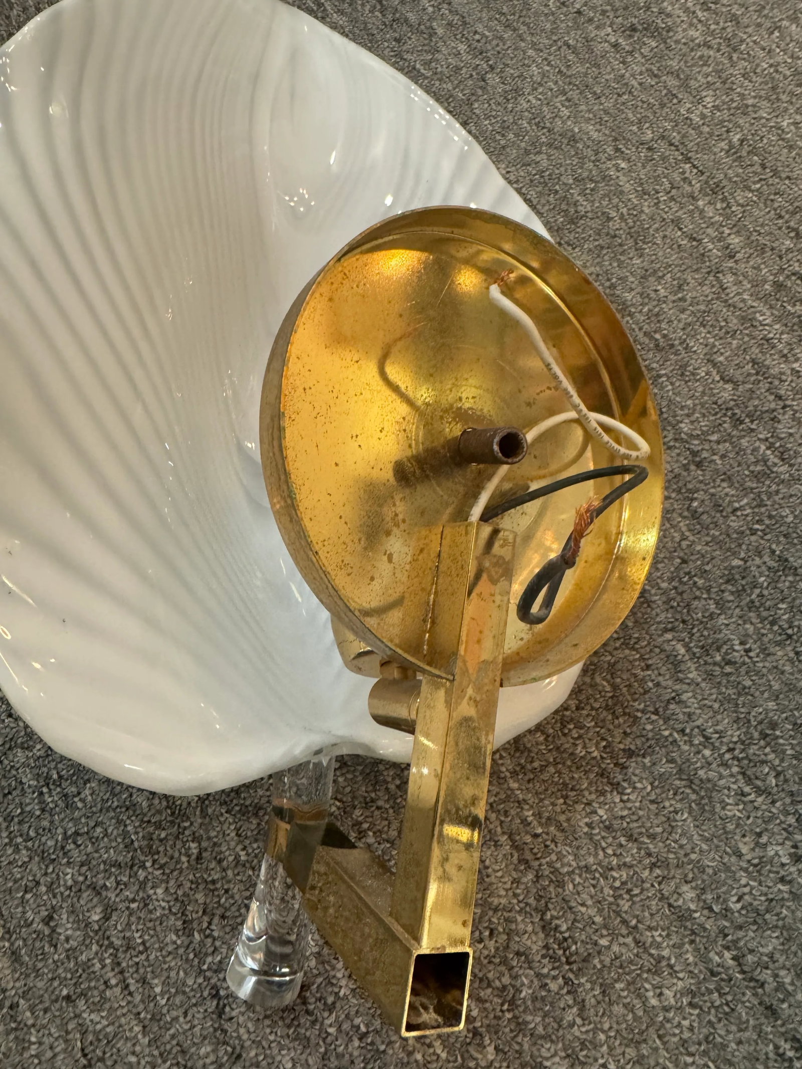 Late 20th Century Pair of Murano Glass Gold Leaf Sconces - 6