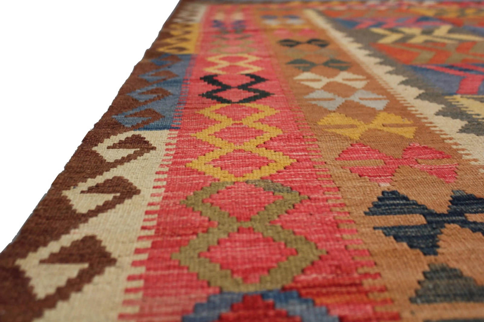 Hand Knotted Traditional Maimana Kilim - 5'4" X 8'0" - 4
