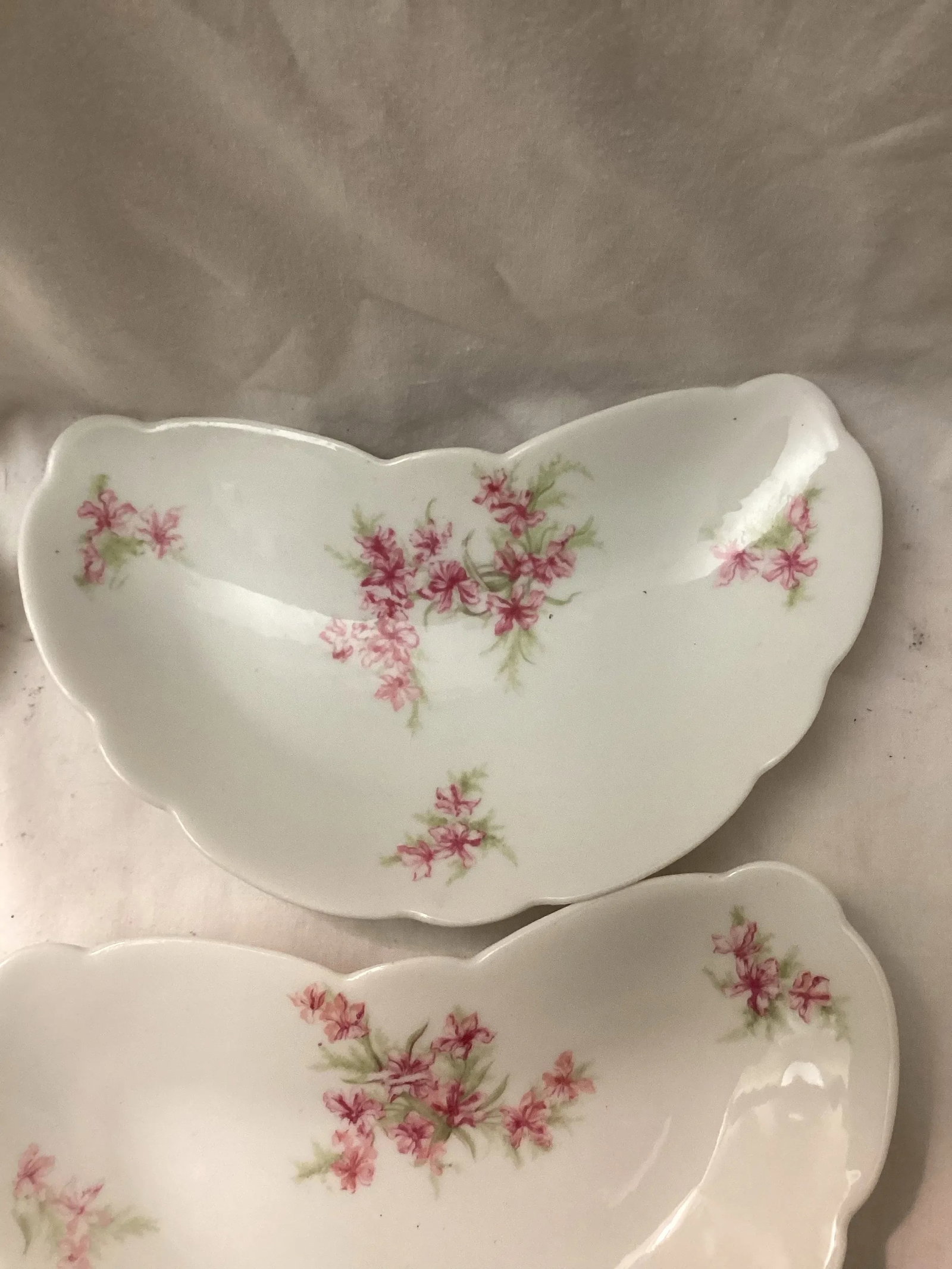 Early 1900s Set of 6 Haviland Limoges Schleiger 151 Bone Dishes - 3