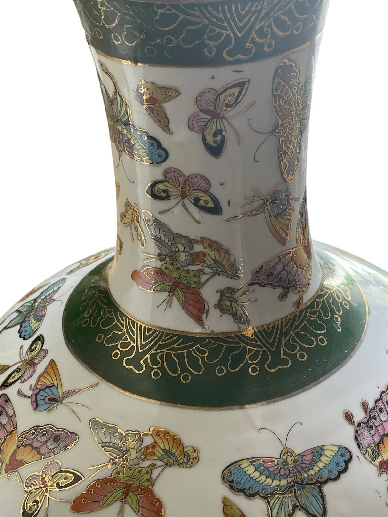 Mid 20th Century Chinese Porcelain Butterfly Vase - 3