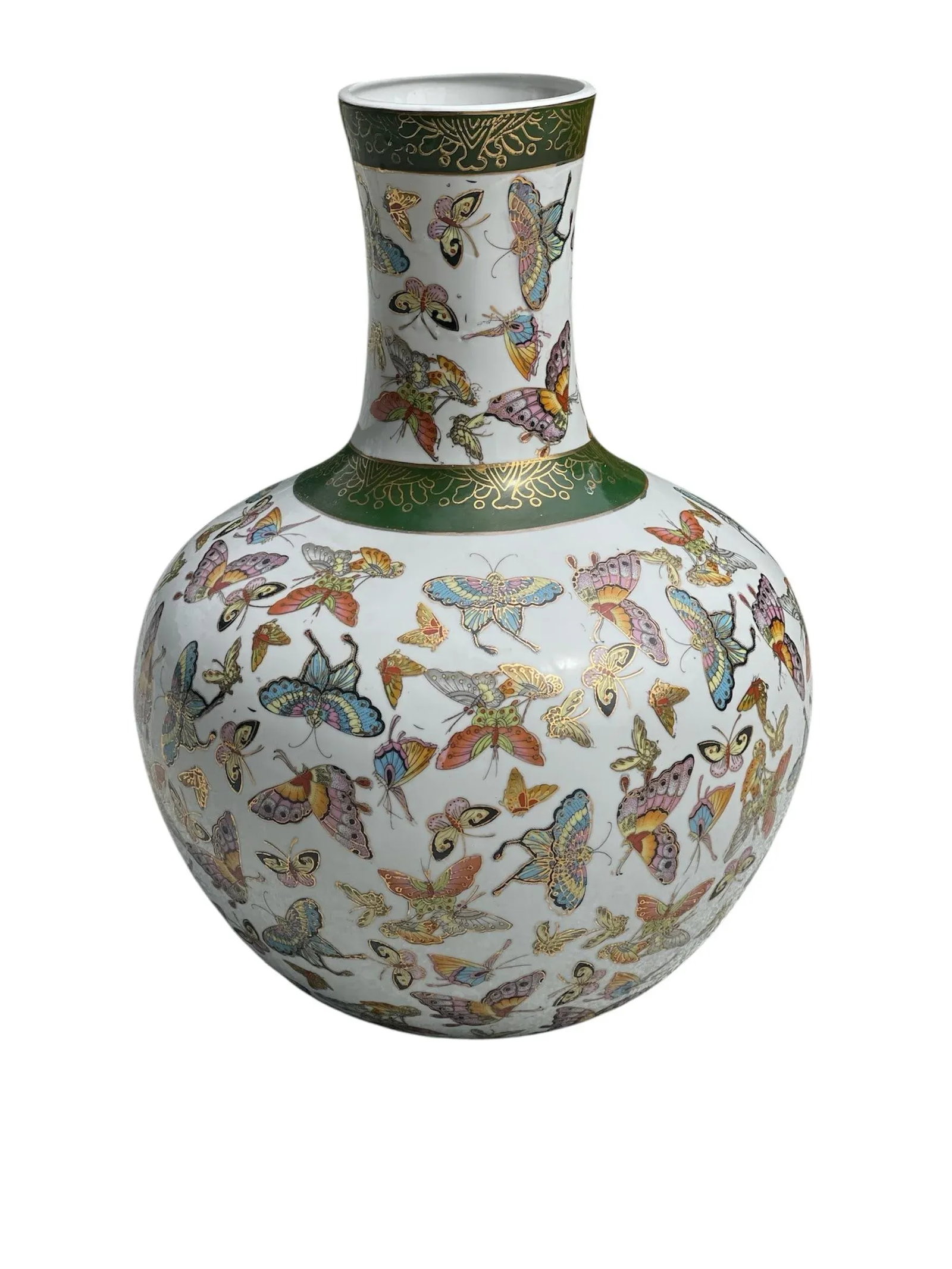 Mid 20th Century Chinese Porcelain Butterfly Vase - 5