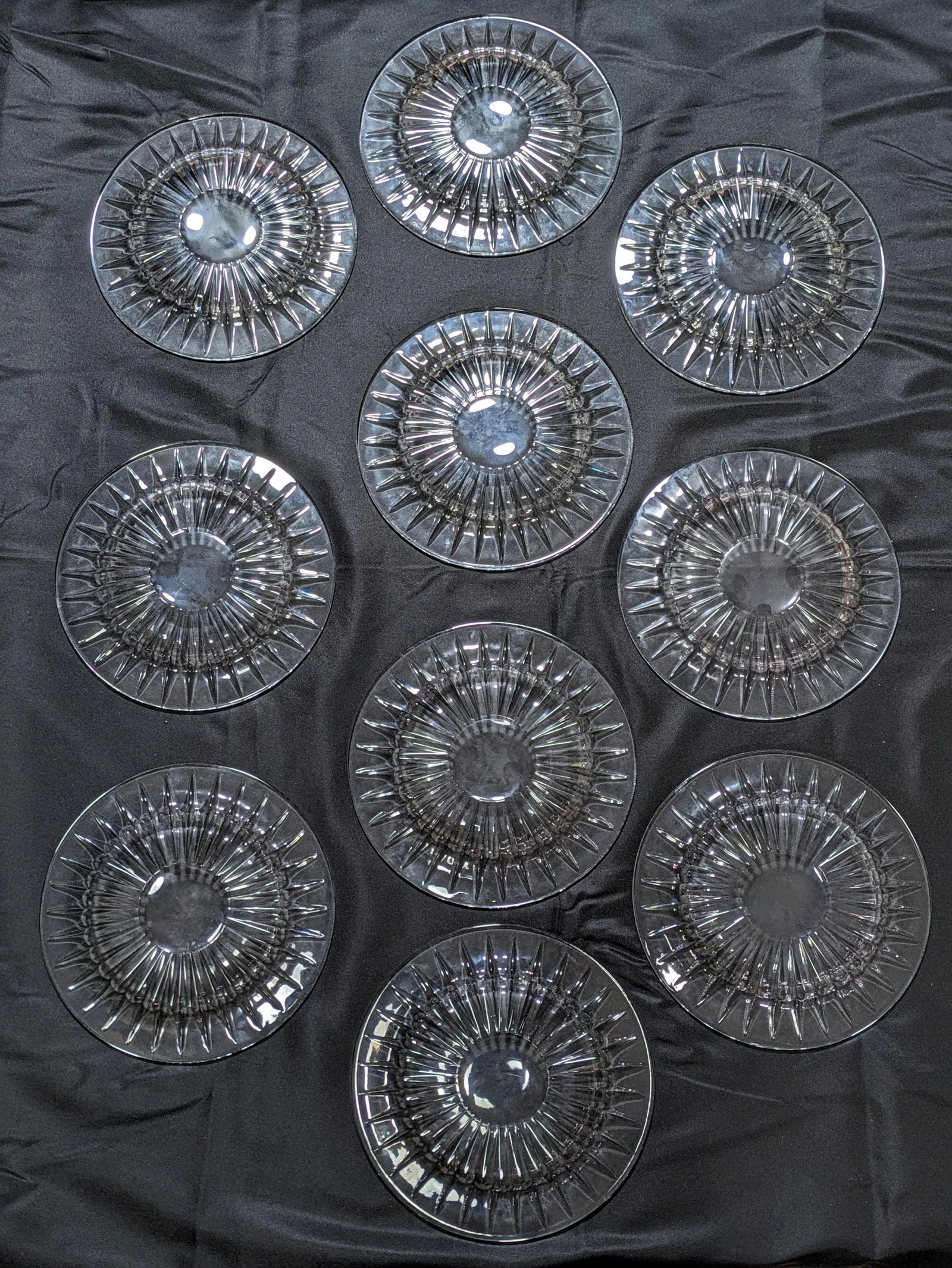 Vintage 1950s Art Deco Val Saint-Lambert "Balmoral" Salad Plates- Set of 10 - 4