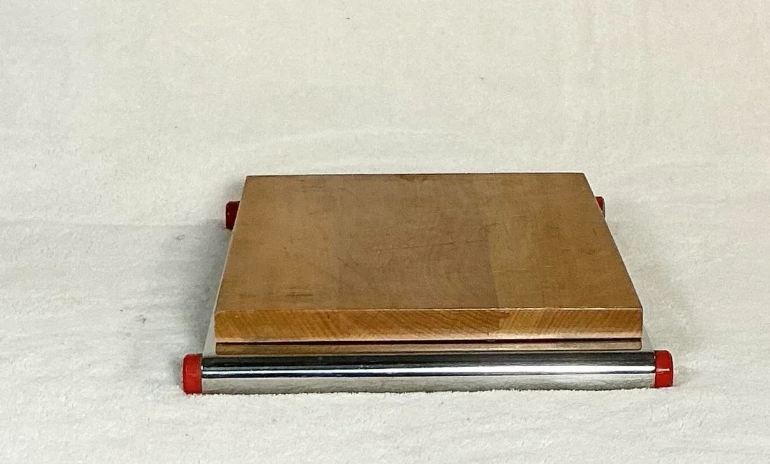 Larry Laslo Towle Futura Series Modern Red Center Bowl With Cutting Board 1980s Post Modern - 10