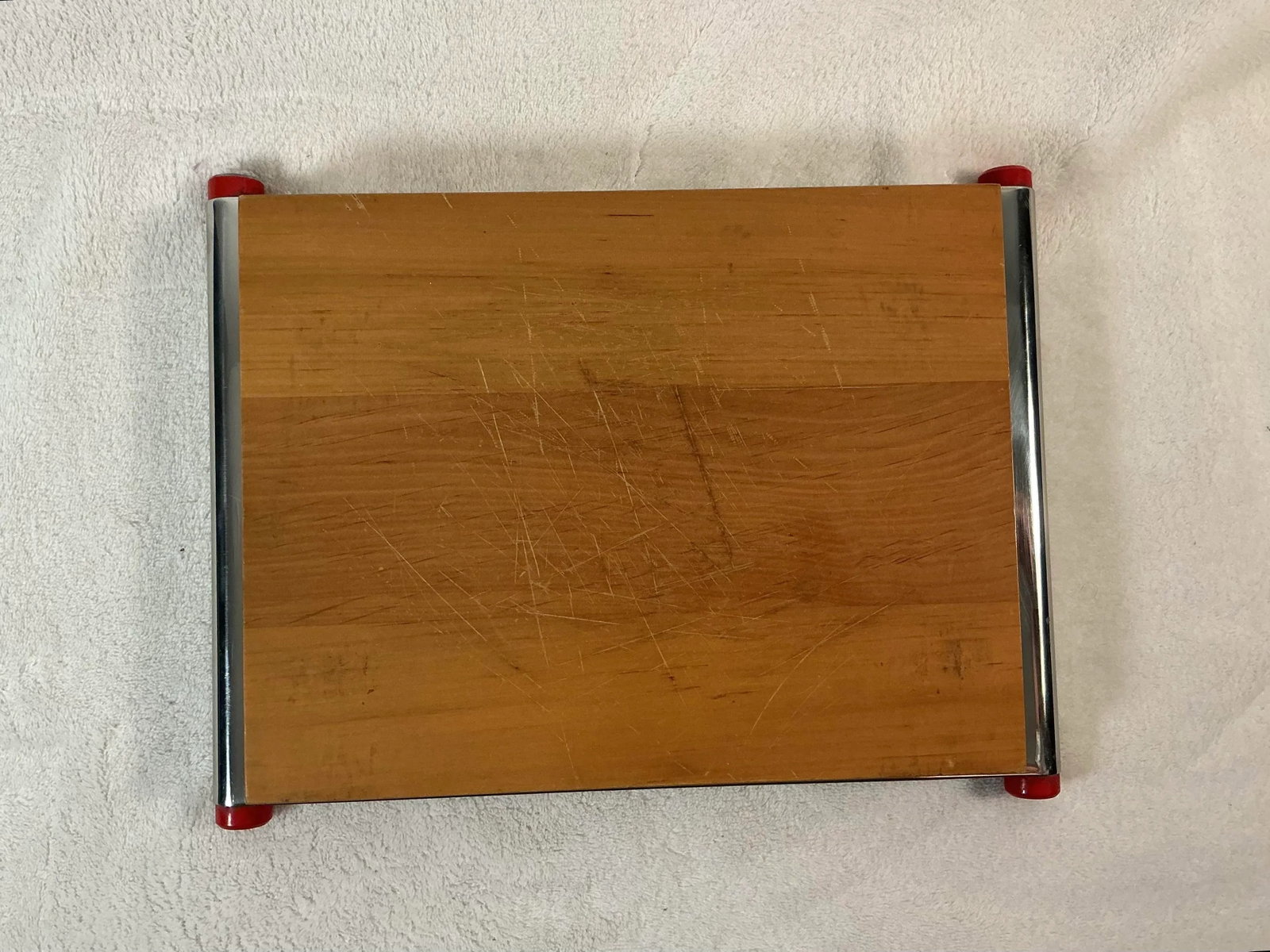 Larry Laslo Towle Futura Series Modern Red Center Bowl With Cutting Board 1980s Post Modern - 11