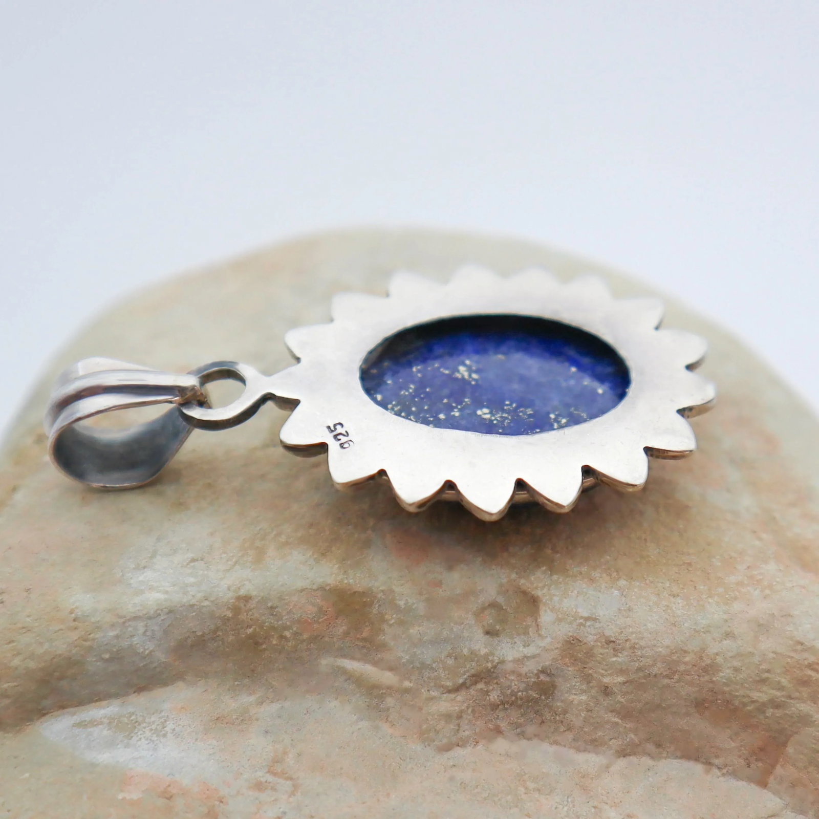 Vintage Lapis Lazuli in Sterling Silver Starburst - 6