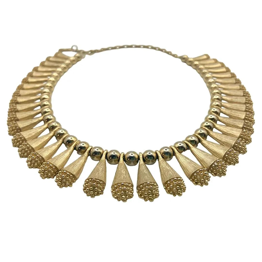 Vintage Egyptian Revival Bib Collar Necklace - 2