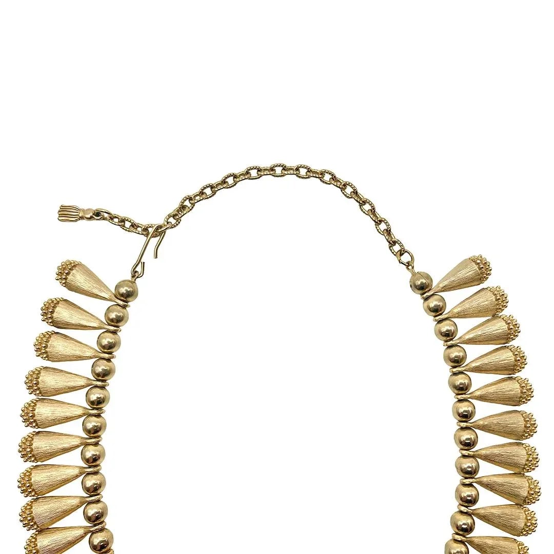 Vintage Egyptian Revival Bib Collar Necklace - 3