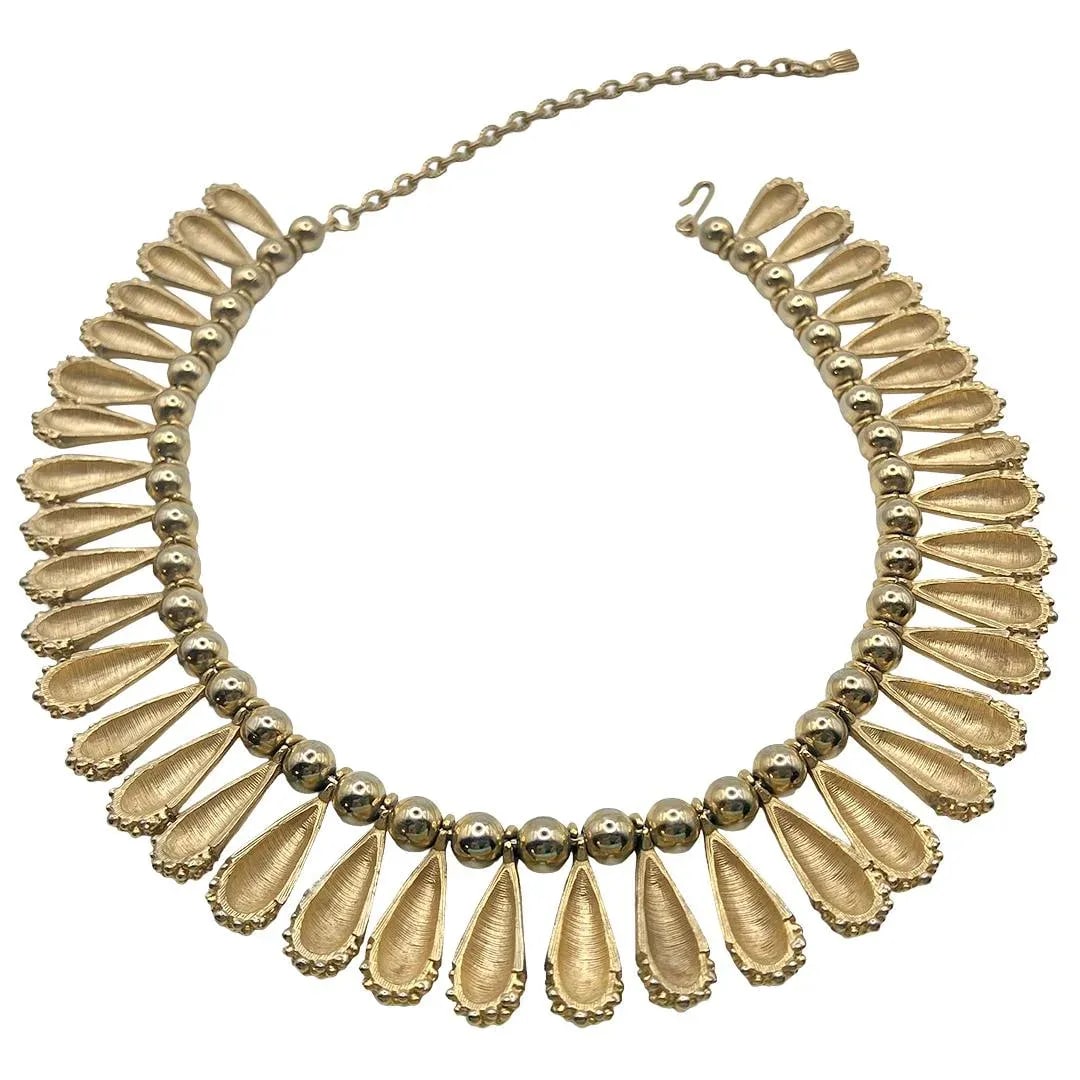 Vintage Egyptian Revival Bib Collar Necklace - 4
