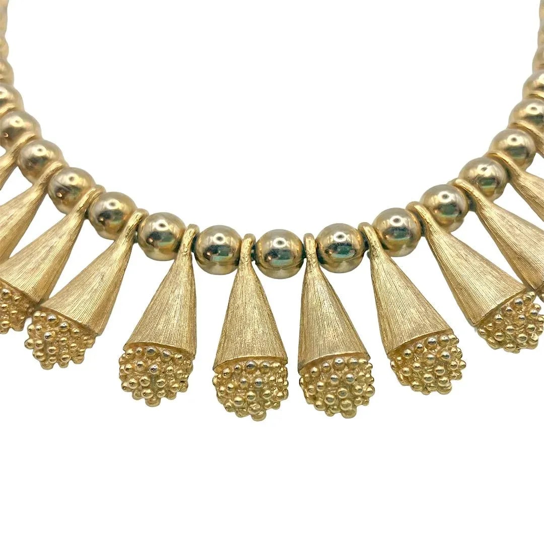 Vintage Egyptian Revival Bib Collar Necklace - 5