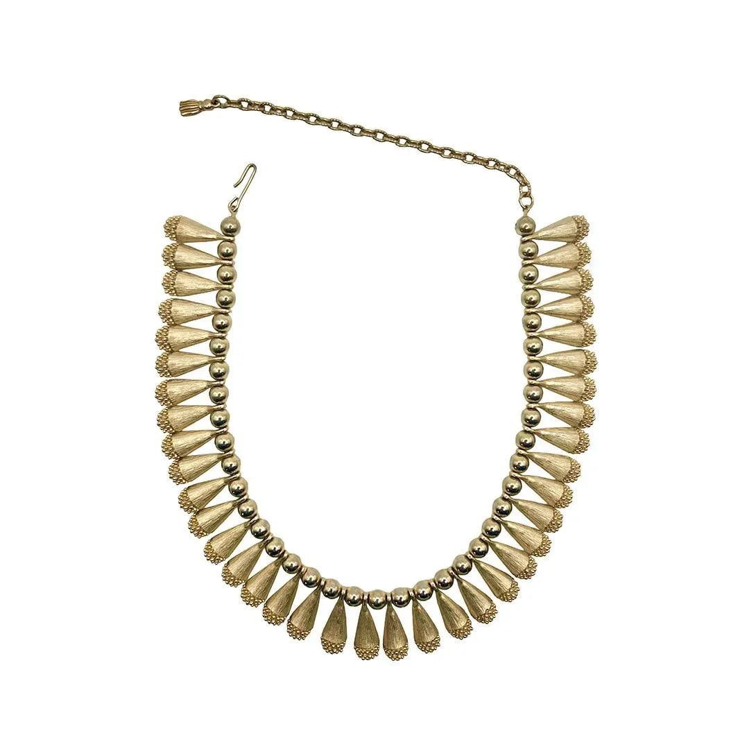 Vintage Egyptian Revival Bib Collar Necklace - 7
