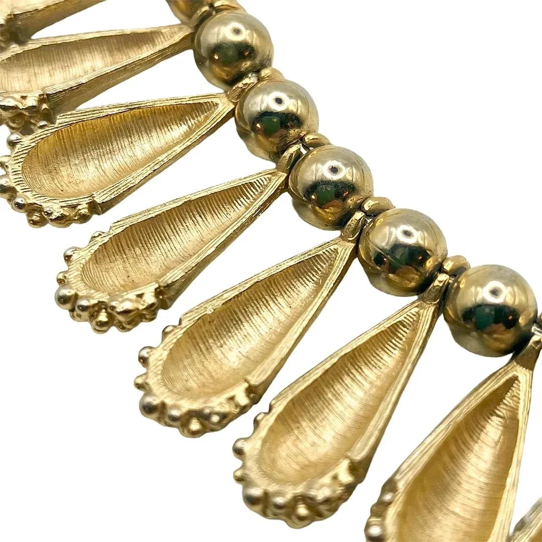 Vintage Egyptian Revival Bib Collar Necklace - 8
