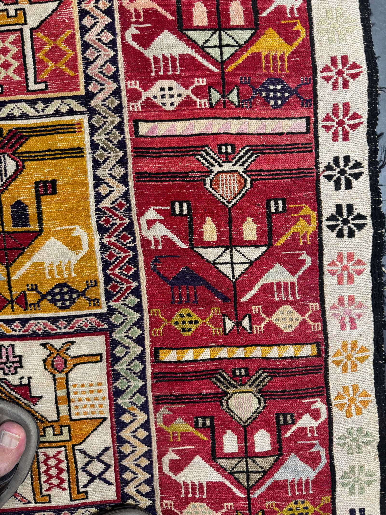 1960s Azerbaijani Shirvan/Quba Kilim - 2