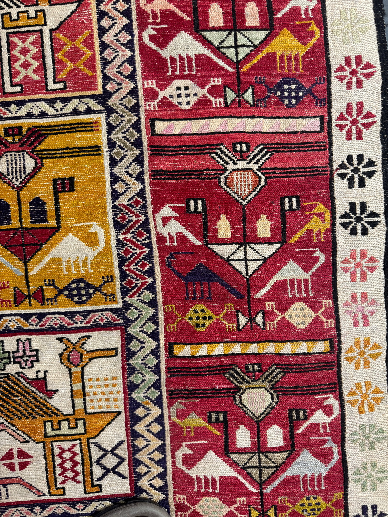 1960s Azerbaijani Shirvan/Quba Kilim - 5