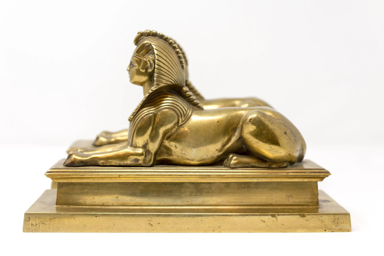 Pair of Mid 19th Century Egyptian Bronze Sphinx Figurines - 3