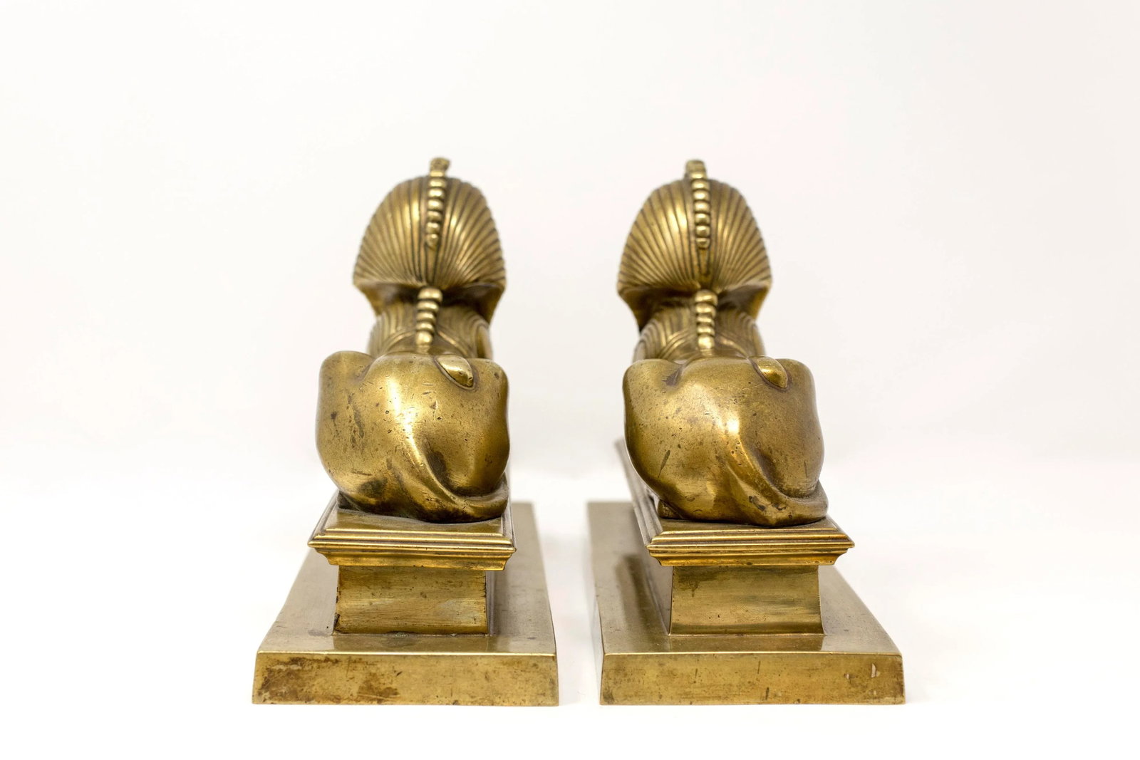 Pair of Mid 19th Century Egyptian Bronze Sphinx Figurines - 5