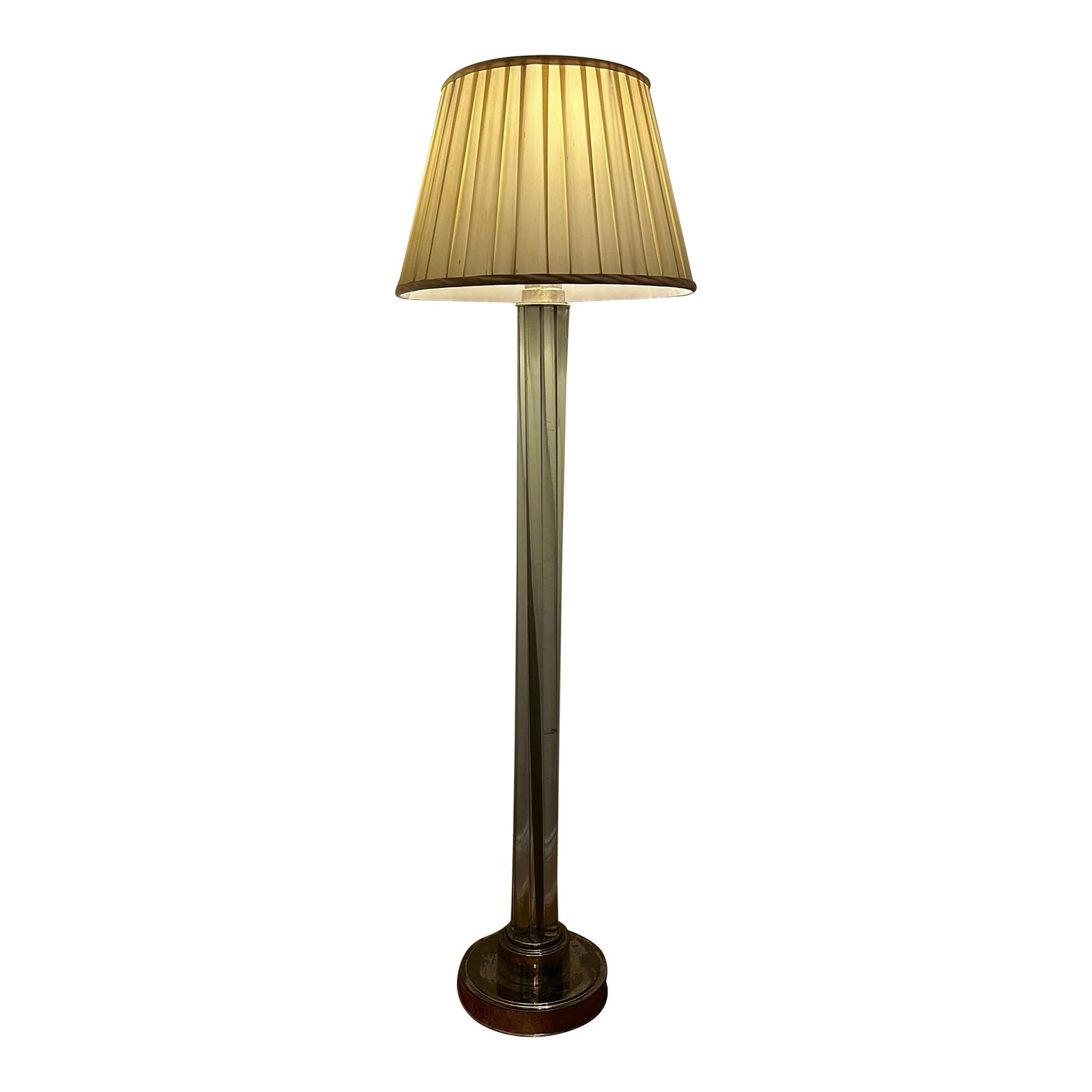 1980s Restoration Hardware Glass Rods Floor Lamp on Chrome Basey (1 of 6)