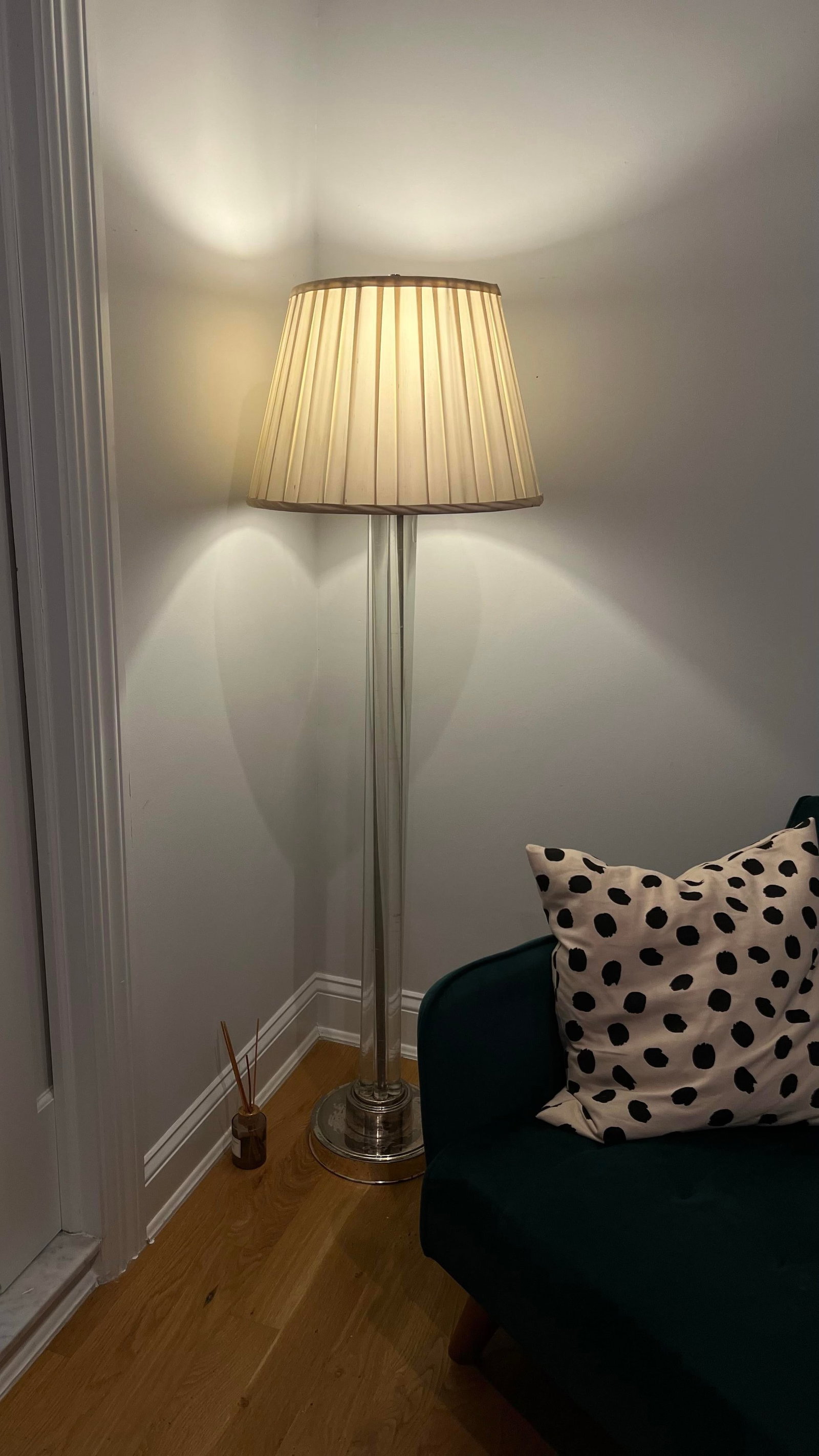 1980s Restoration Hardware Glass Rods Floor Lamp on Chrome Basey - 6