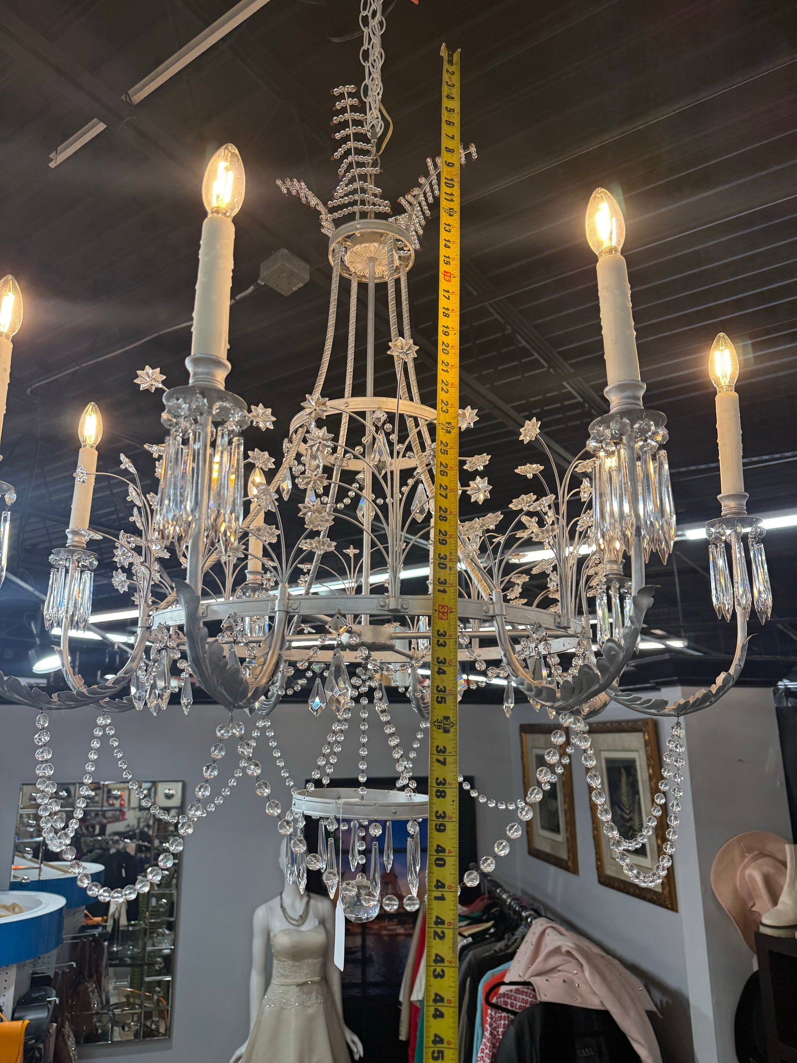 1960s Niermann Weeks Swedish Crystal Chandelier - 2