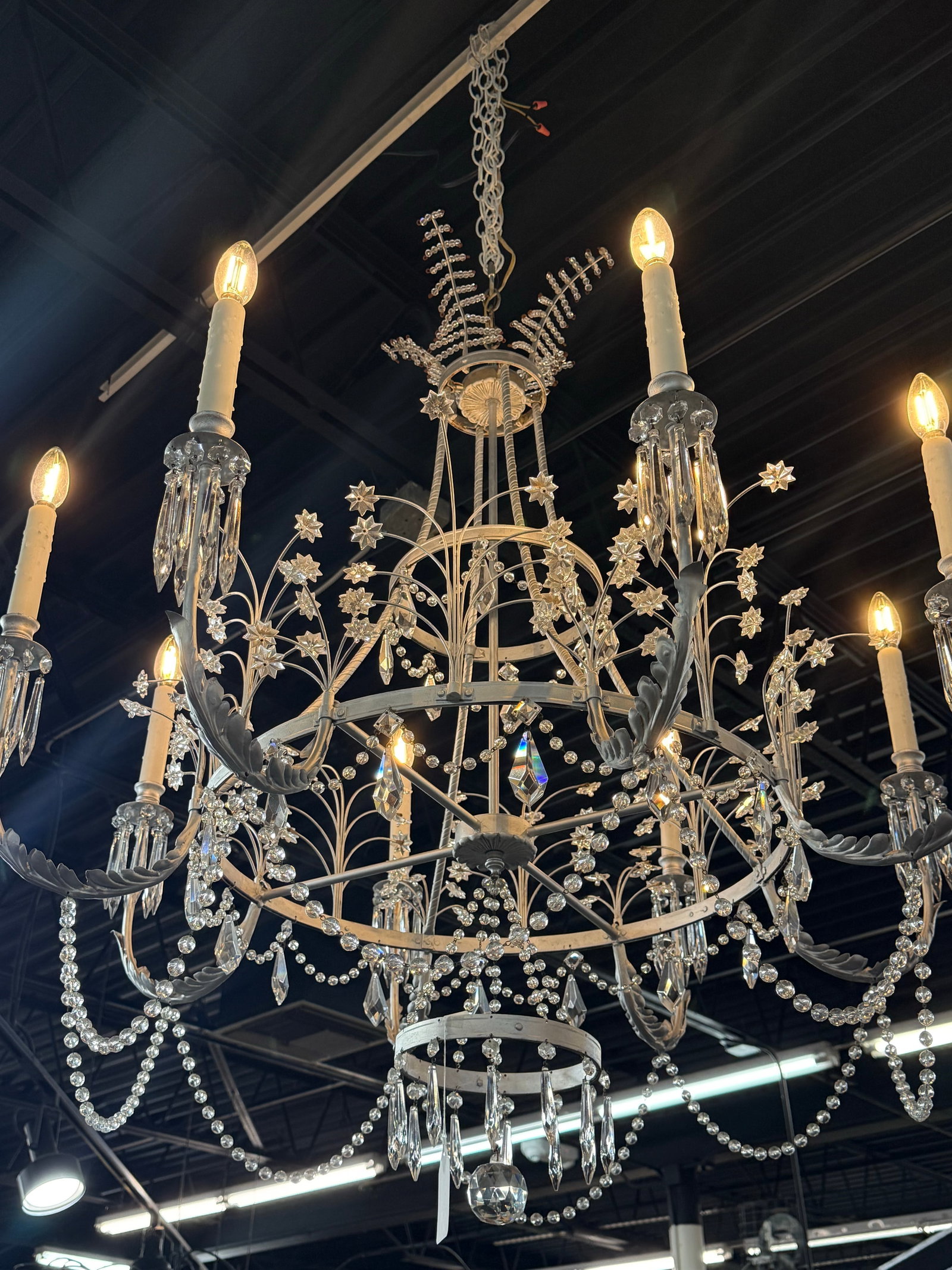 1960s Niermann Weeks Swedish Crystal Chandelier - 5