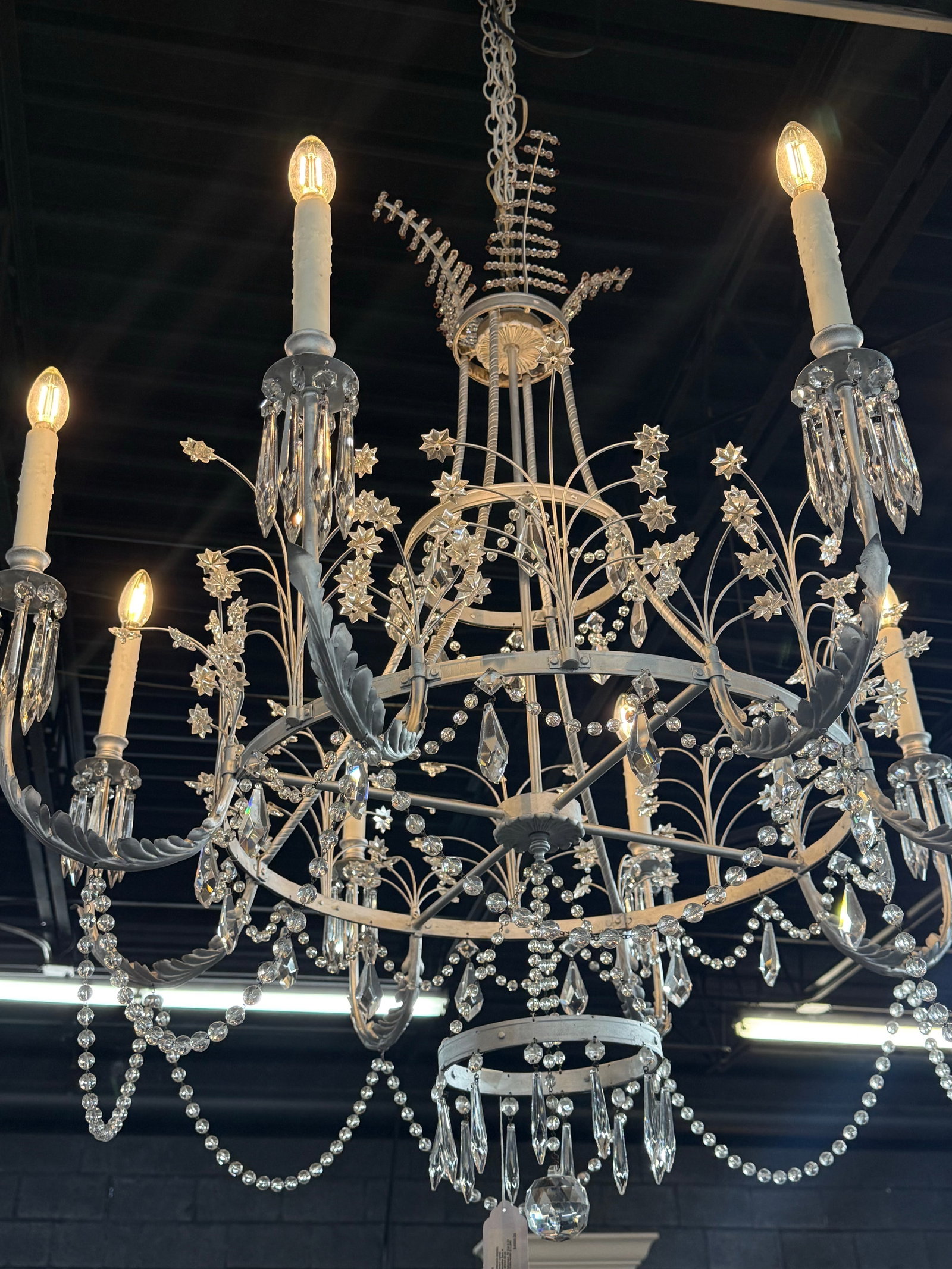 1960s Niermann Weeks Swedish Crystal Chandelier - 6