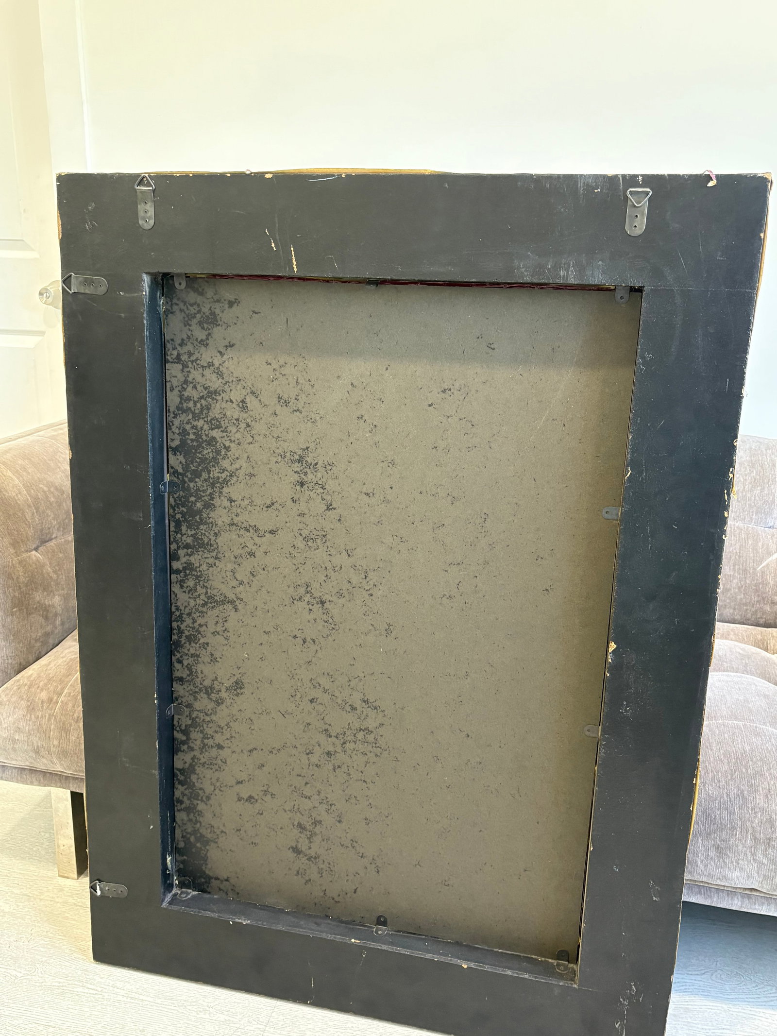 Large 1980's Faix Alligator Framed Mirror - 7