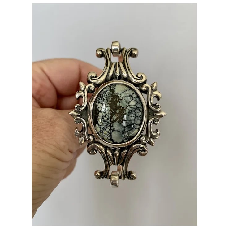 King Baby Sterling and Turquoise Bracelet - 10