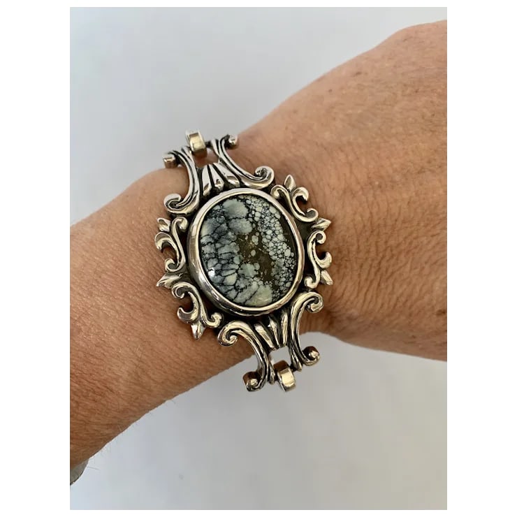 King Baby Sterling and Turquoise Bracelet - 2